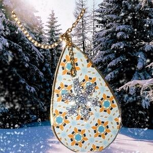 Groovy Leather Pendant with Dangling Charm of choice